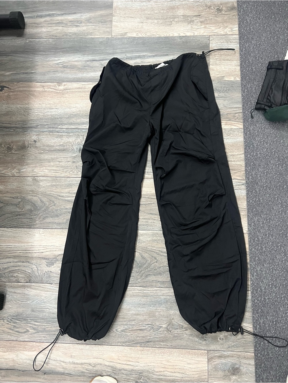 Steve Madden Black Elastic Waist Joggers
